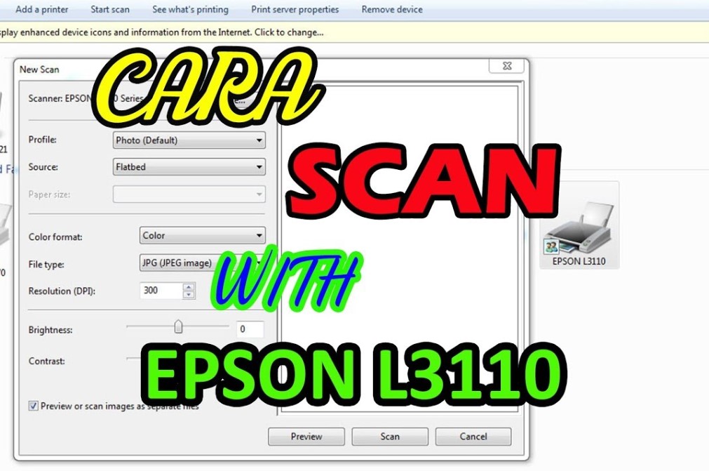 Cara Scan Menggunakan Printer Epson L3110 2119